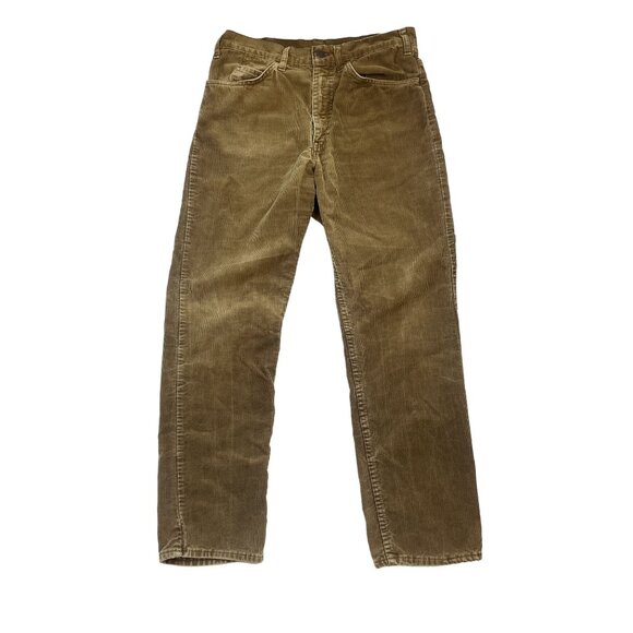 Levi's Other - 1970s Levi's White Tab Tan Corduroy Pants 31x29 Talon Zipper Straight Leg BIG E